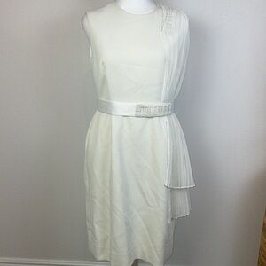 Retail $1,000 Miri New York White One Shoulder Knee-Length Embellished Dress